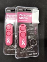 2- sabre personal alarm key chains (display area)