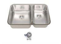 Kindred 27" 60/40 Double Undermount Kitchen Sink