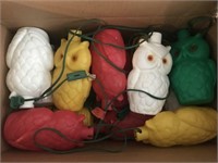 Vintage Blow Mold Owl Lights Works