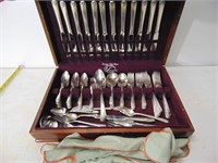 Large Old Set of Silver Plate Flatware