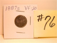 1887s Seated Dime VF-20