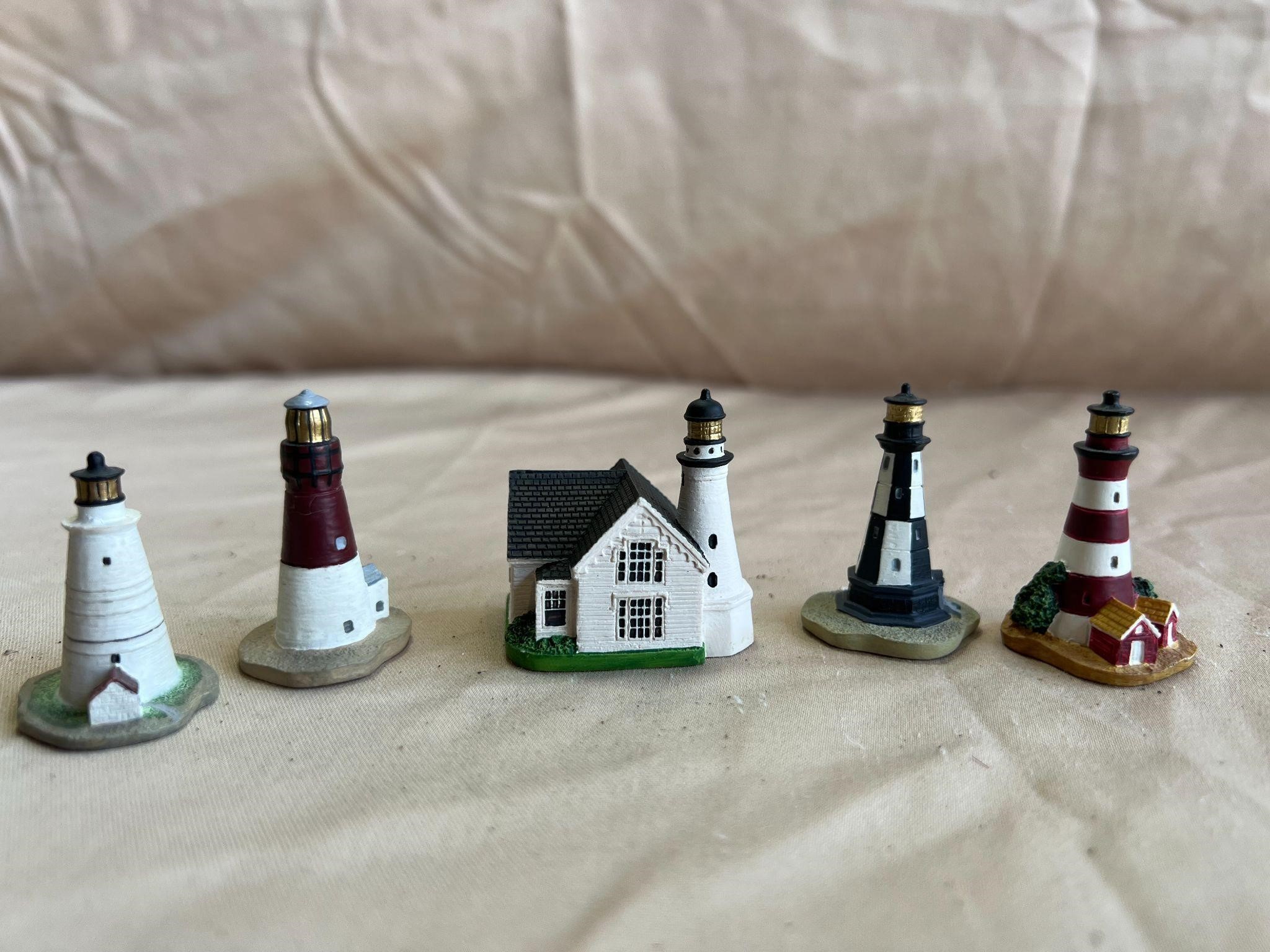 Lenox Mini Church and Lighthouse Figures