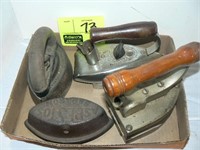 FLAT WITH ANTIQUE IRONS
