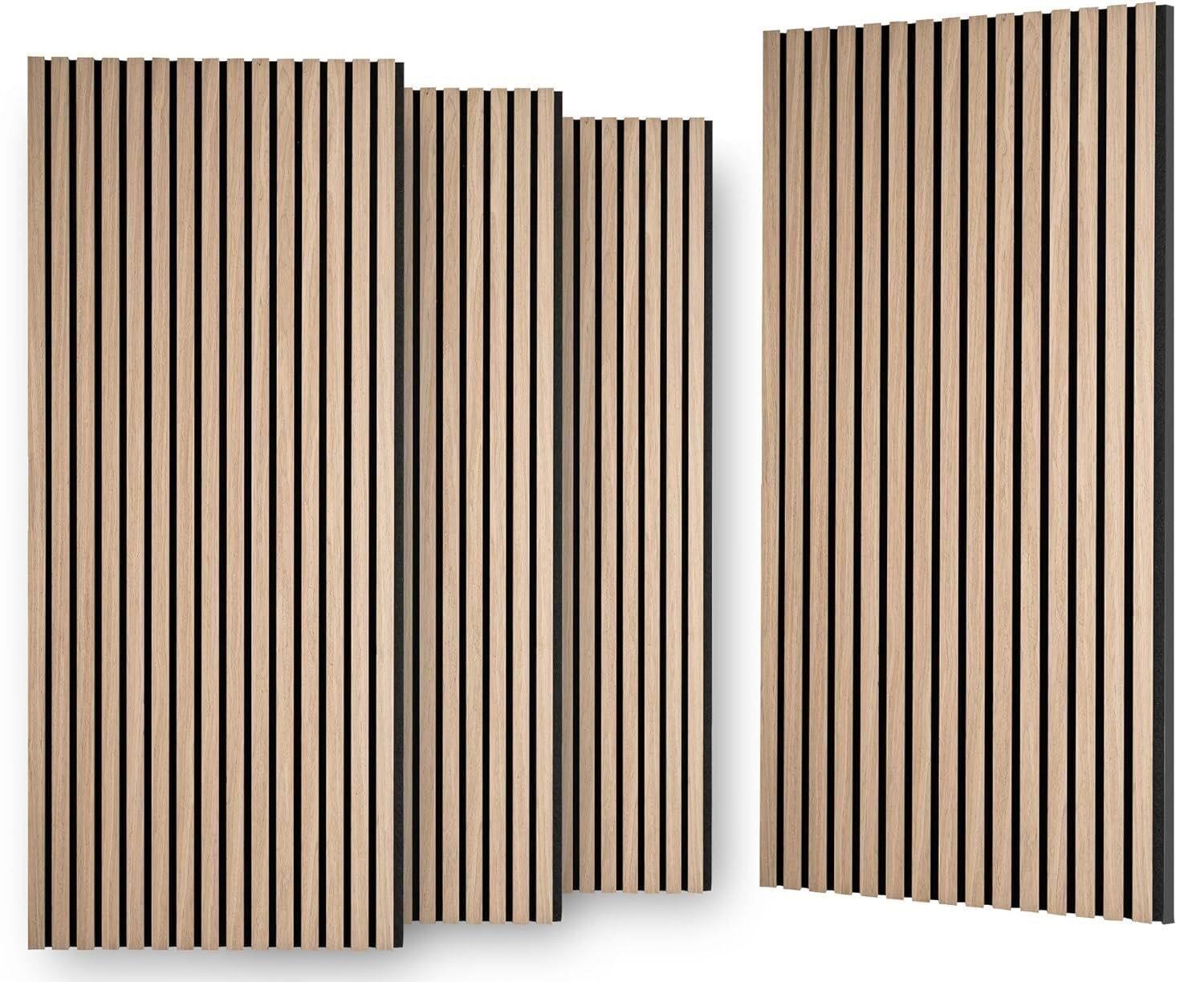 4 Pack 47.2"x23.6"x0.87" Wood Acoustic Wall Panels