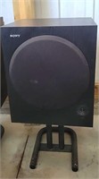 Pair of Vintage Sony Speakers With  Stands