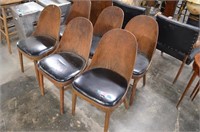 Six Antique Curved Back Chairs