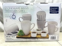 Gourmet Basics Stoneware Mugs ( 6 Pack )