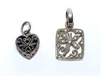 Sterling Charm & Pendant Lot of 2