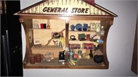 Wooden general store wall hanger 8“ x 7“ x 3“