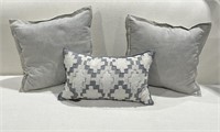 BUNDLE of Three Accent Pillows Modern Abstract