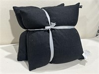 Brand New Set of Two Black Square Throw Pillows