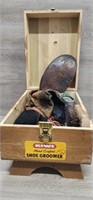 Kiwi Shoe Polish Kit in Shoe Shine Wood Box (8)