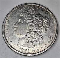 1881 s AU Grade Morgan Silver Dollar