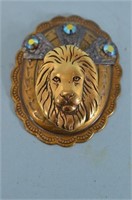 Gold Tone Lion w/ Magnets