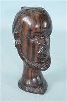 Hand Carved Wooden African Head