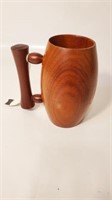Wooden Mug 5 1/2"T