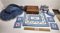 Wooden Box, NeedlePoint Coasers, Placemat, S&P