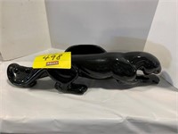 15" LONG MID CENTURY POTTERY BLACK PANTHER
