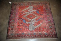 Sarouk Hand Knotted Rug 4.2 x 3.10 ft