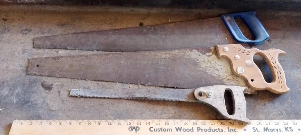 Lot of 3 Hand Saws.