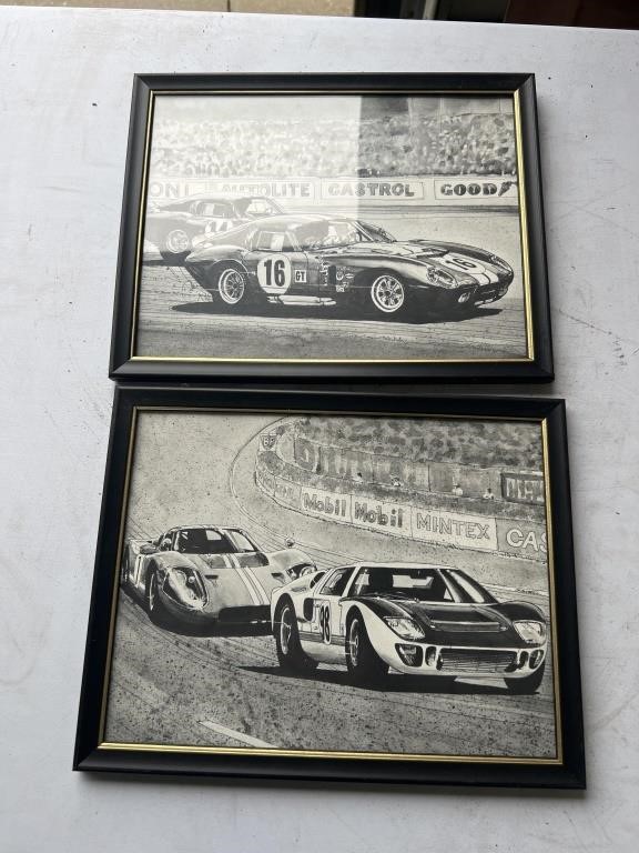 Shelby Daytona and Ford GT-40 framed 8x10 art