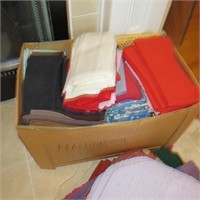 Full Box of Cloth Napkins & Stack of Place Matts
