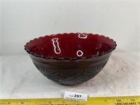 Vintage 1930's Anchor Hocking  Ruby Red 8"