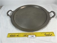 Heavy Unmarked Pewter? Large Round Serving Tray