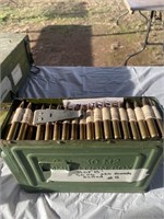 250 rounds 30.06 belted in ammo can