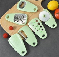 Kitchen Gadgets Set of 6 - Cheese Grater, Pizza