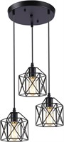 Cadelon 3-Light Black Pendant Lamp