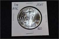 2015 American Silver Eagle 1oz .999 Silver (Pulled