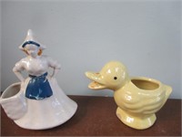 Duck and Lady  Planter (See Notes)