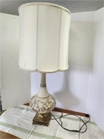Table Lamp, Gold accent on white