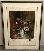 Floral Print on Fibrous Paper- signed & numbered