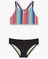New, Speedo Girl's Swimsuit Two Piece Bikini Set,