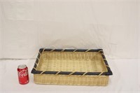 Wicker Tray w/ Cut Out Handles ~ 19.5" x 13.5"