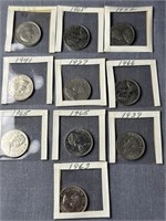 Vintage Lot Canadian Nickels See Photos for