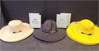 12 NEW HATS, 4 BOXES NOTE CARDS
