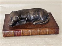 Signed Cast Iron Paperweight