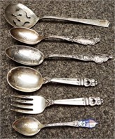 Sterling Silver Souvenir Spoons & More