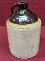 One Gallon Stoneware Two-toned Whiskey Jug