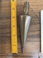 6 1/2? Brass Plumb Bob with replaceable tip