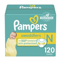 Pampers Swaddlers Diapers Newborn - Size 0, 120 Co