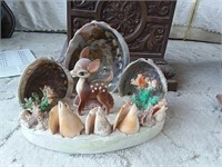 Hand Made Vintage Scene Made With Sea Shells