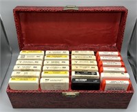 (24) 8 Track Tapes w/Case