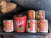 GROUPING OF ADVERTISING CANS - PEANUT BUTTER