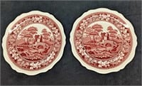 2 Vintage Fine China Spode Tower Dinner Plates