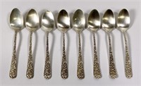 Sterling silver 194g. Stieff Rose - 8 teaspoons