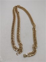 Heavy Gold Color Metal Chain Necklace